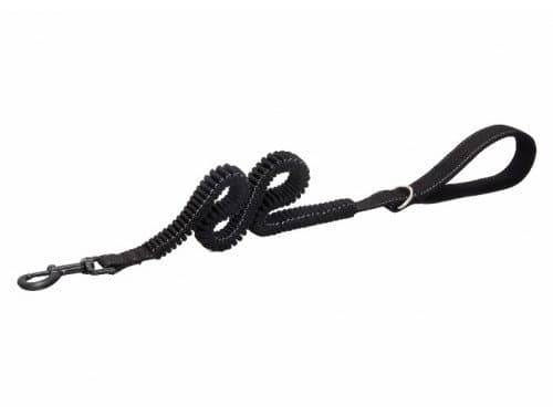 Nylon looplijn met schokreductie Zwart 77-150cm