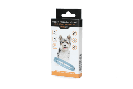 Knock off vlooien en tekenband kleinere hond 35 cm