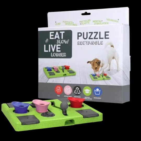 Eat slow live longer rectangle puzzle